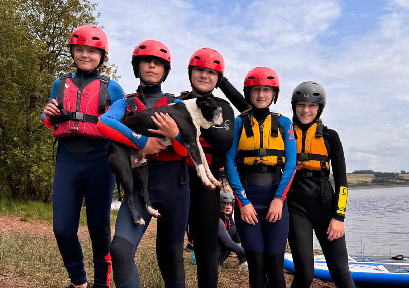 wetsuits and maui; young people down at the usk reservoir